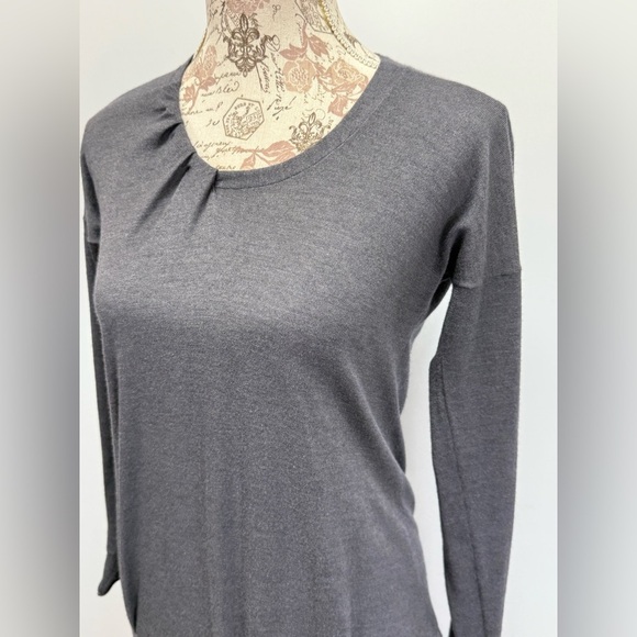 BRUNELLO CUCCINELLI Gray Cashmere long sleeve drop waist mini dress size S. - Picture 2 of 14